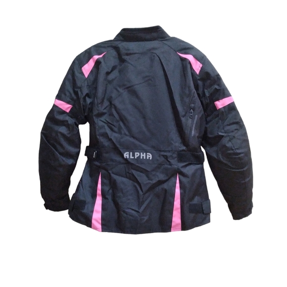 Alpha Cycle Gear Motorcycle Jacket Womens Size XL Pink Black Heavy Nwt - Picture 3 of 15